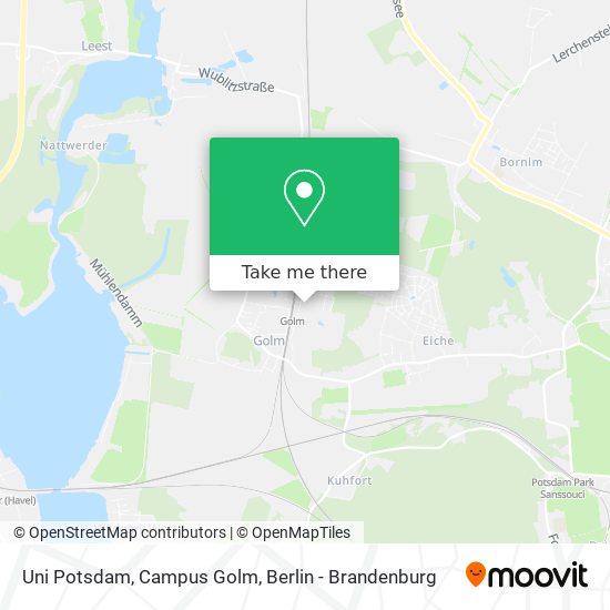 Карта Uni Potsdam, Campus Golm