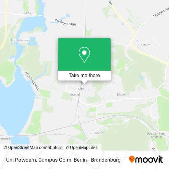 Карта Uni Potsdam, Campus Golm