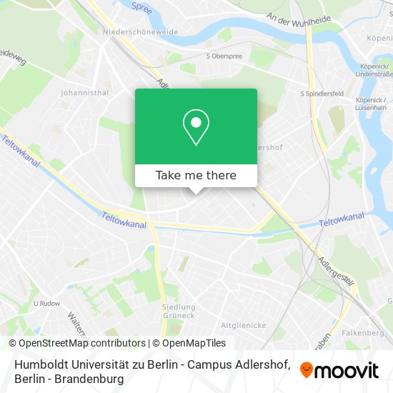 Humboldt Universität zu Berlin - Campus Adlershof map