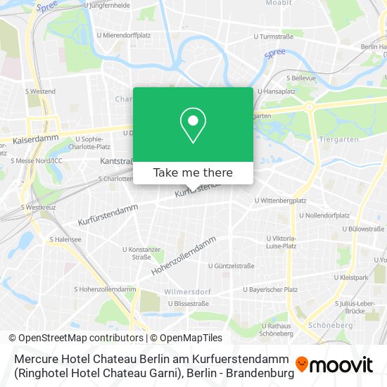 Карта Mercure Hotel Chateau Berlin am Kurfuerstendamm (Ringhotel Hotel Chateau Garni)