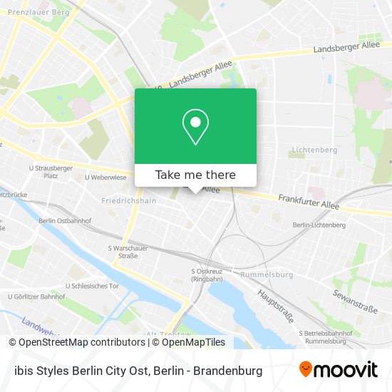 Карта ibis Styles Berlin City Ost