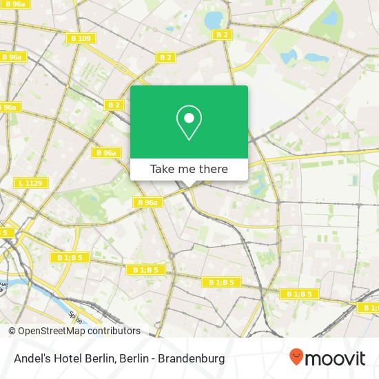 Andel's Hotel Berlin map