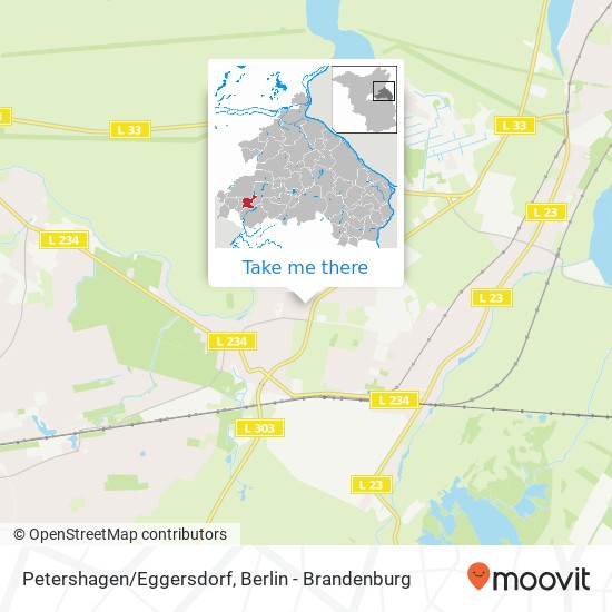 Petershagen/Eggersdorf map