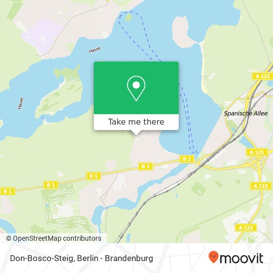 Don-Bosco-Steig map