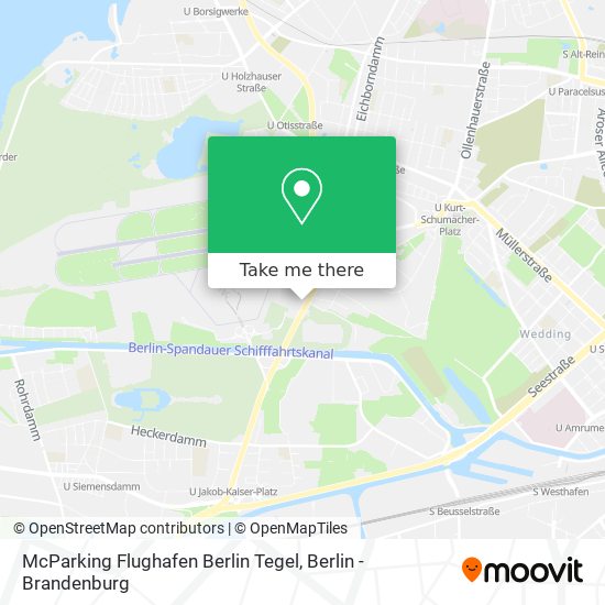 McParking Flughafen Berlin Tegel map