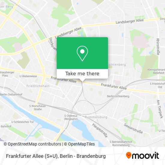 Карта Frankfurter Allee (S+U)