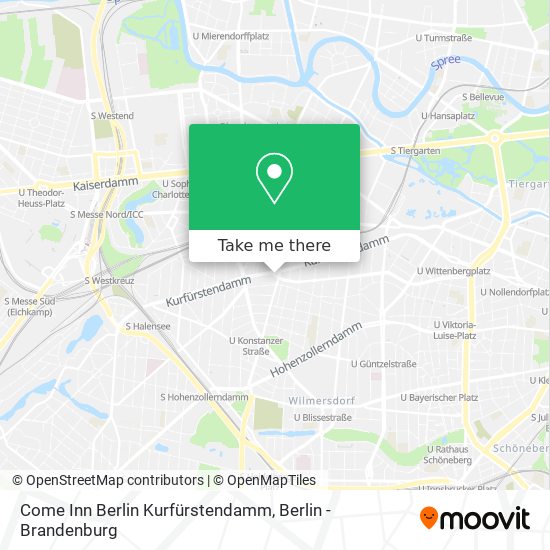 Карта Come Inn Berlin Kurfürstendamm