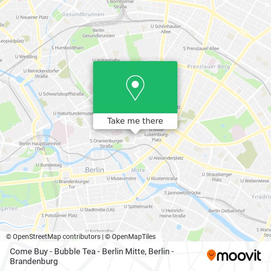Come Buy - Bubble Tea - Berlin Mitte map