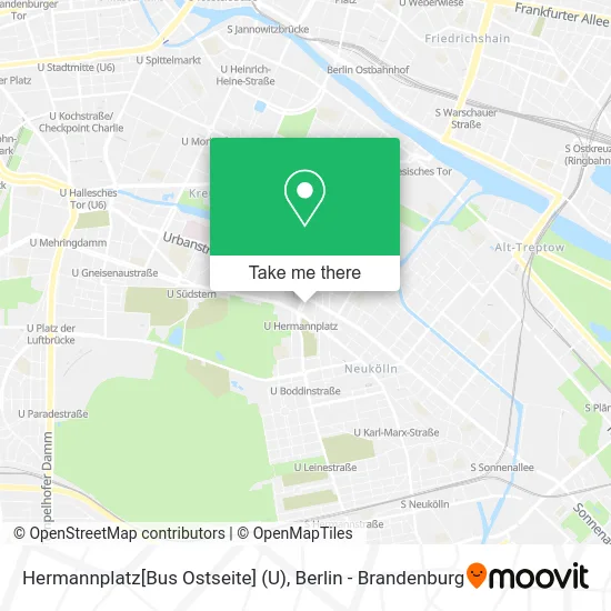 Карта Hermannplatz[Bus Ostseite] (U)