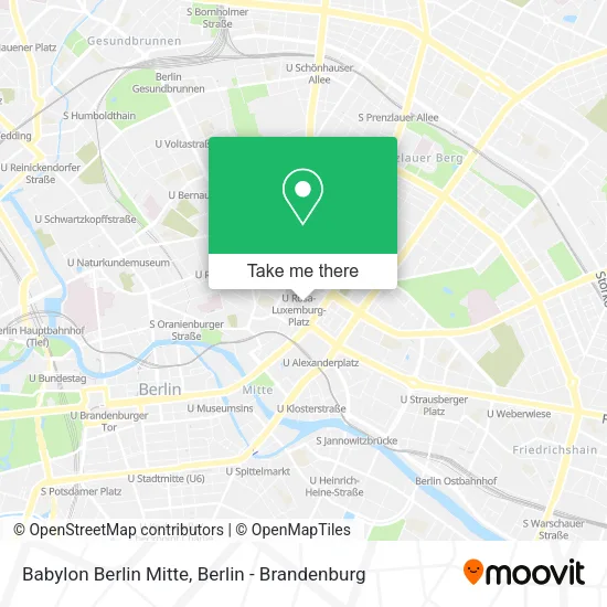 Карта Babylon Berlin Mitte