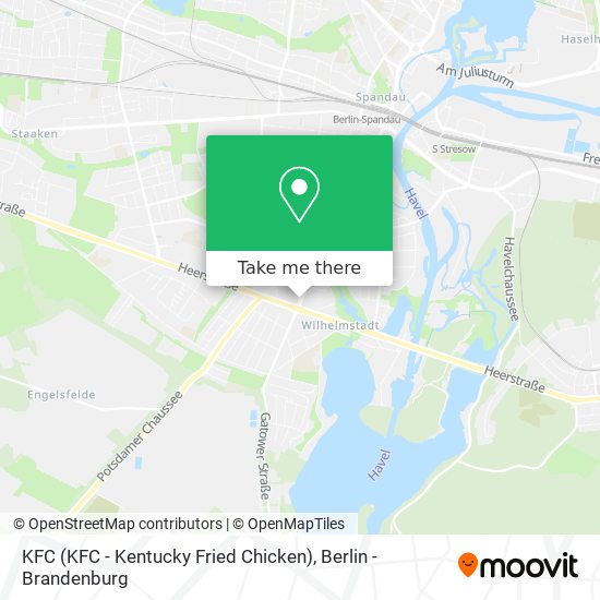 Карта KFC (KFC - Kentucky Fried Chicken)