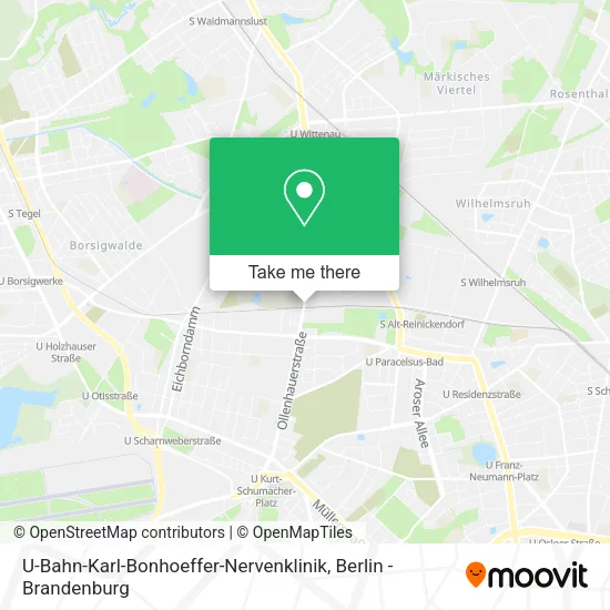 Карта U-Bahn-Karl-Bonhoeffer-Nervenklinik