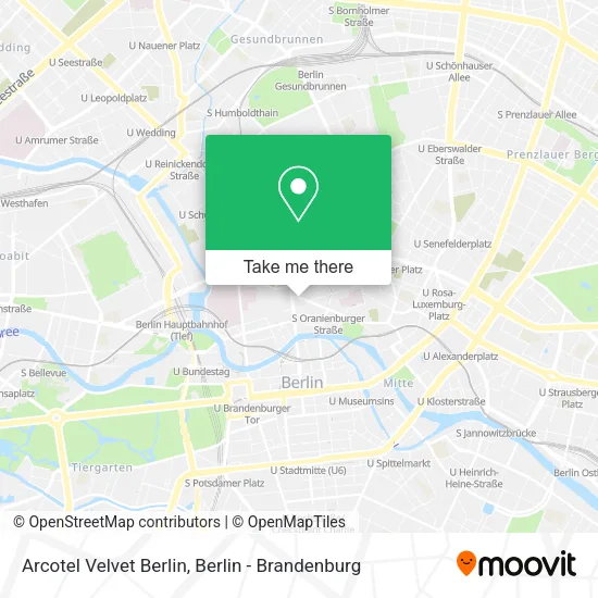 Карта Arcotel Velvet Berlin