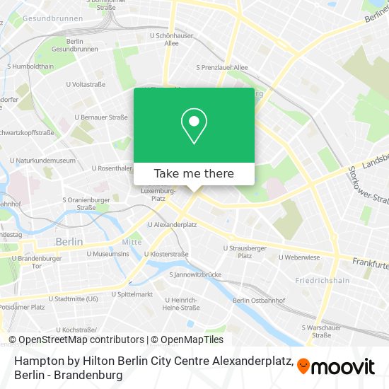 Hampton by Hilton Berlin City Centre Alexanderplatz map