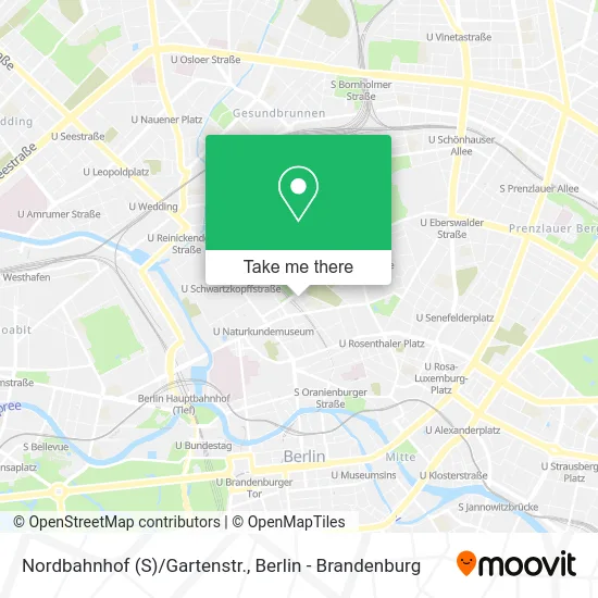 Карта Nordbahnhof (S)/Gartenstr.
