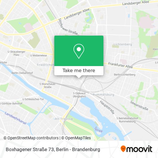 Карта Boxhagener Straße 73