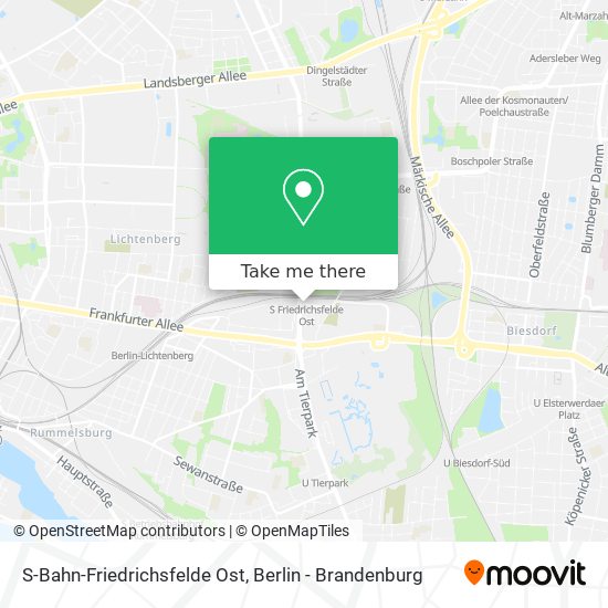 S-Bahn-Friedrichsfelde Ost map