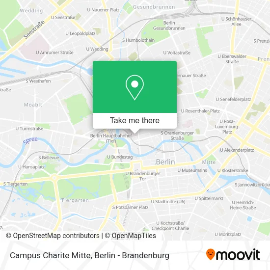 Campus Charite Mitte map