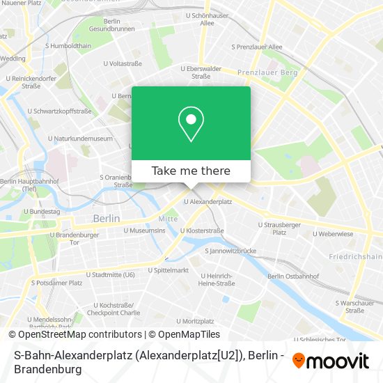 Карта S-Bahn-Alexanderplatz (Alexanderplatz[U2])