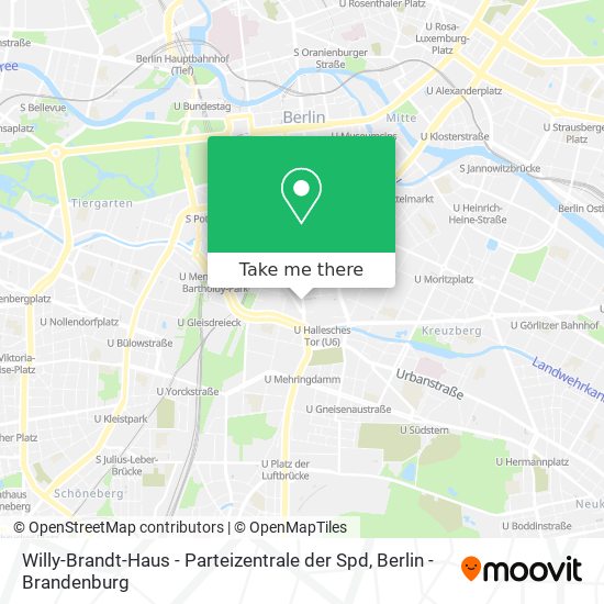 Карта Willy-Brandt-Haus - Parteizentrale der Spd