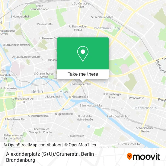 Карта Alexanderplatz (S+U) / Grunerstr.