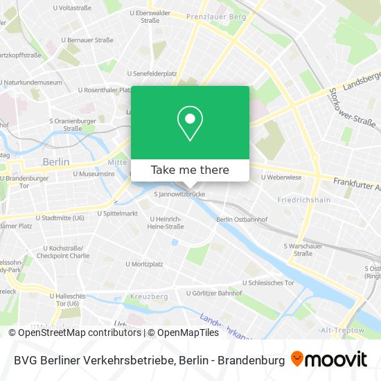 Карта BVG Berliner Verkehrsbetriebe