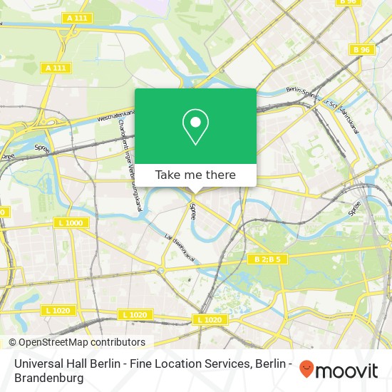 Universal Hall Berlin - Fine Location Services map