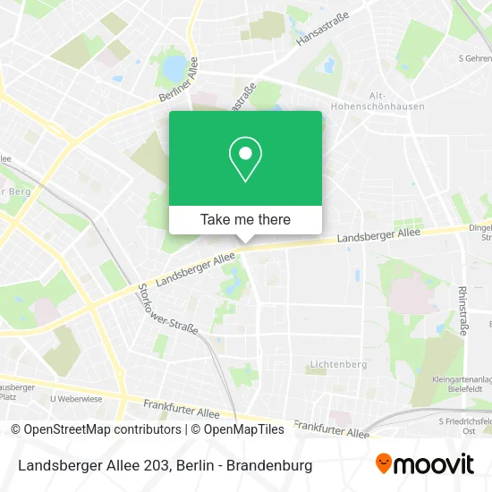 Landsberger Allee 203 map