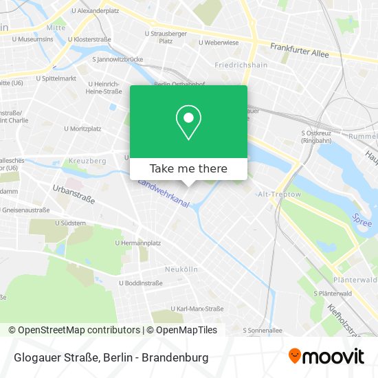 Карта Glogauer Straße