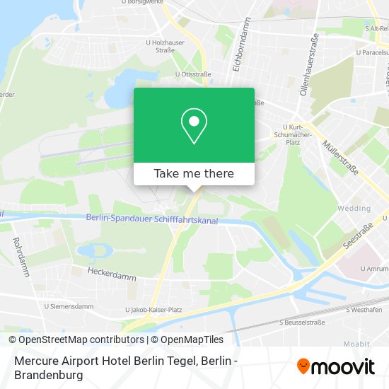 Карта Mercure Airport Hotel Berlin Tegel
