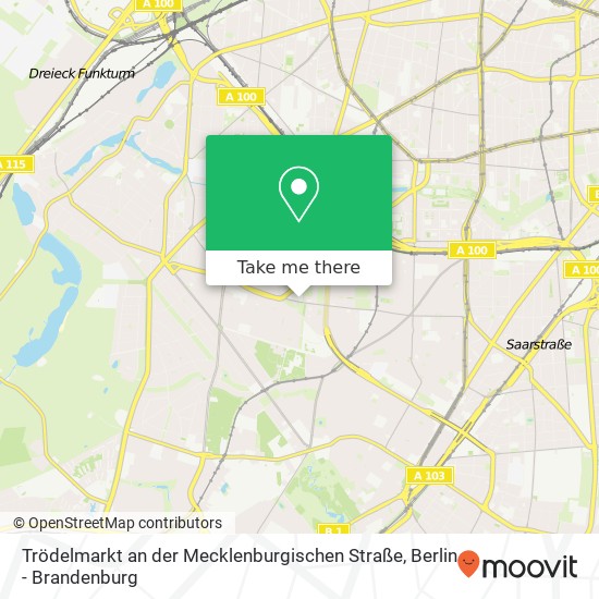 Карта Trödelmarkt an der Mecklenburgischen Straße