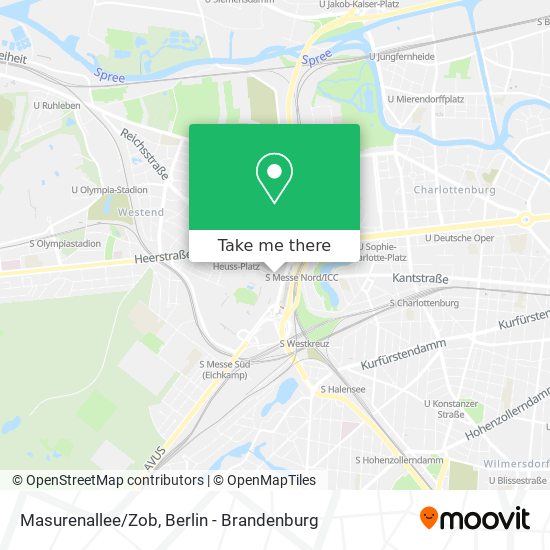 Карта Masurenallee/Zob