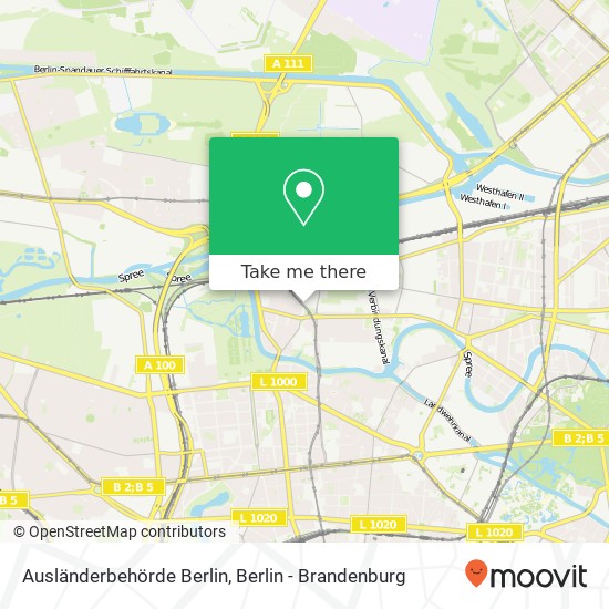 Карта Ausländerbehörde Berlin