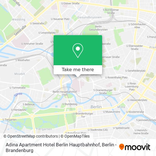 Adina Apartment Hotel Berlin Hauptbahnhof map