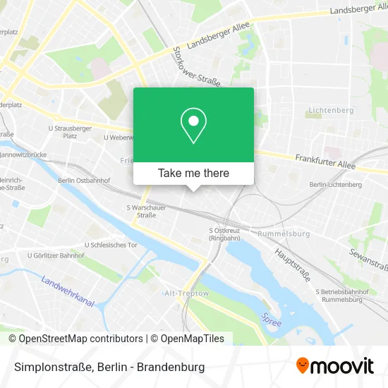 Карта Simplonstraße