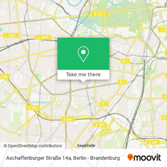 Карта Aschaffenburger Straße 14a