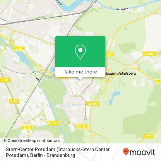 Stern-Center Potsdam map