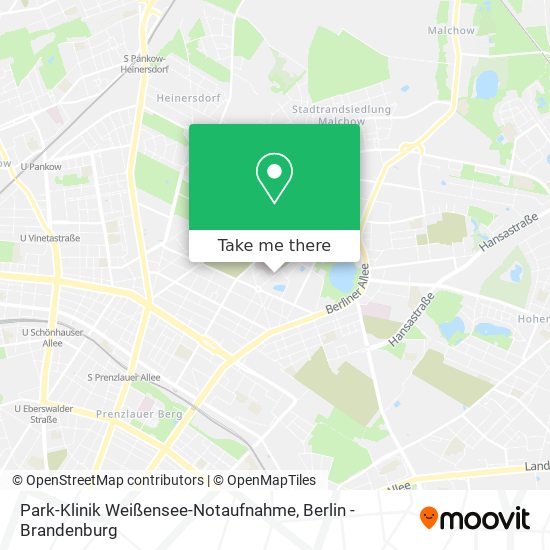 Park-Klinik Weißensee-Notaufnahme map