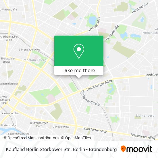 Kaufland Berlin Storkower Str. map