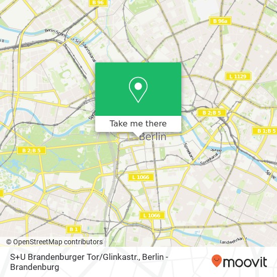 Карта S+U Brandenburger Tor / Glinkastr.