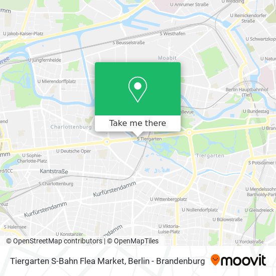 Карта Tiergarten S-Bahn Flea Market