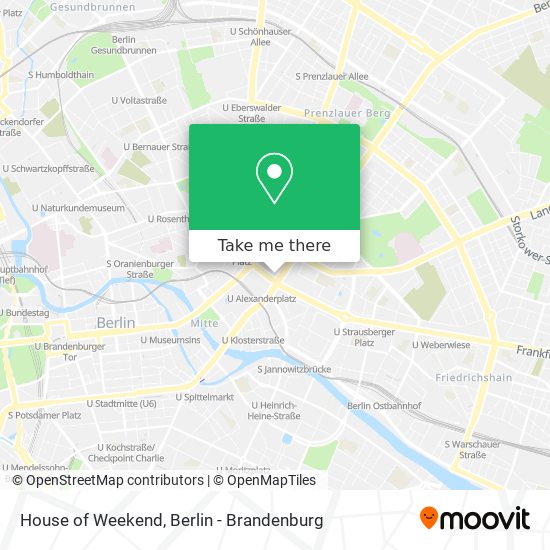 House of Weekend map