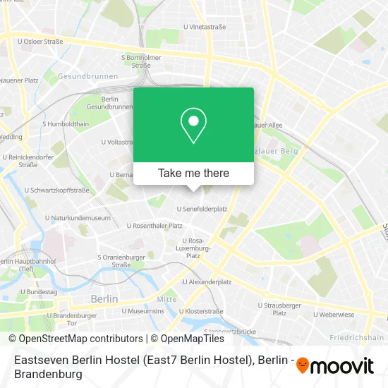 Карта Eastseven Berlin Hostel (East7 Berlin Hostel)