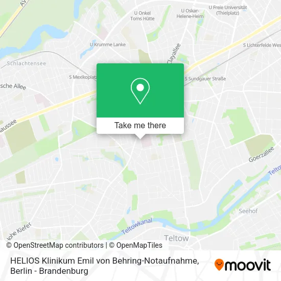 Карта HELIOS Klinikum Emil von Behring-Notaufnahme