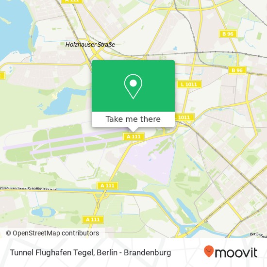 Tunnel Flughafen Tegel map