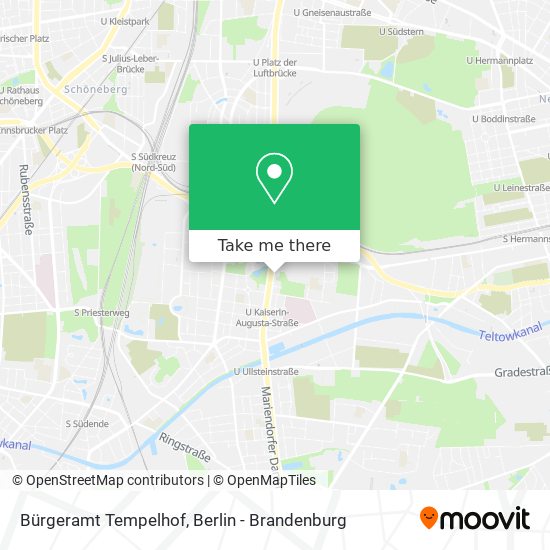 Карта Bürgeramt Tempelhof