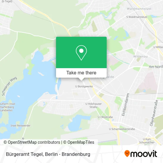 Карта Bürgeramt Tegel