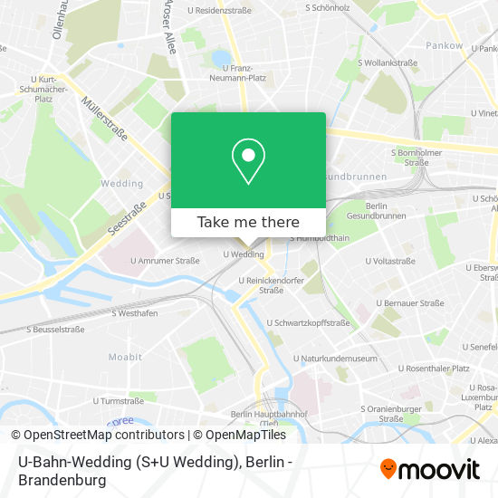 U-Bahn-Wedding (S+U Wedding) map