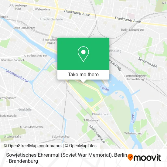 Карта Sowjetisches Ehrenmal (Soviet War Memorial)