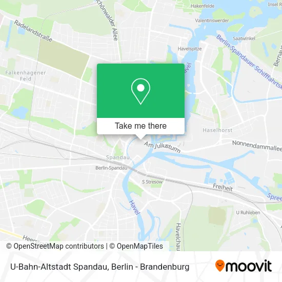 Карта U-Bahn-Altstadt Spandau